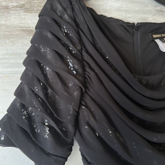 Tadashi Shoji black, sequined, and silk top - Picture 6 of 9